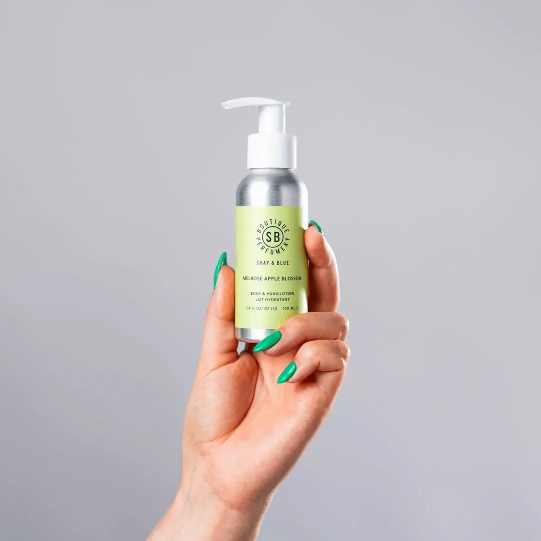 Melrose Apple Blossom Hand & Body Lotion 3.4oz 3.4oz – Fresh apple blossom and crisp bamboo sparkle in a bright, uplifting gr