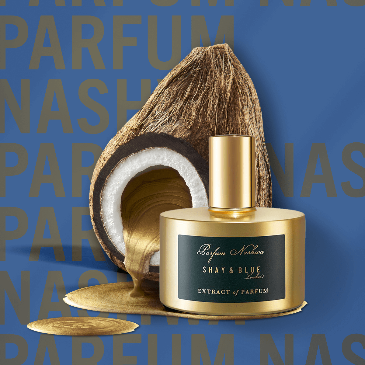 Parfum Nashwa Extract of Parfum 60ml | Rich notes of cacao noir and coconut melt over dark oud wood. | Clean All Gender Fragrance | Shay & Blue