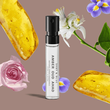 Amber Oud Ahad Sample  – Velvety oud and warm amber collide in a bold, enveloping scent that lingers like late-night conversa