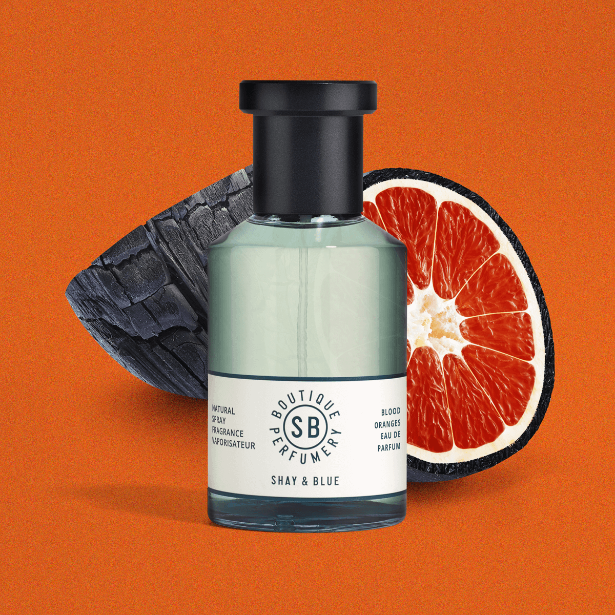 Blood Oranges Fragrance 100ml | Zesty blood oranges with rich and sensual blend of woods and smoky leather. | Clean All Gender Fragrance | Shay & Blue