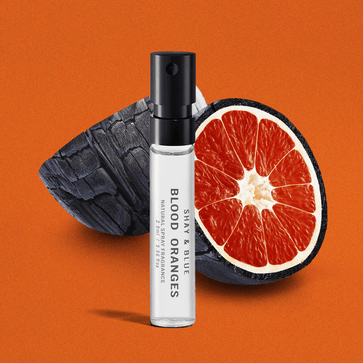 Blood Oranges Sample  – Juicy blood oranges burst with citrus energy, mellowed by sun-warmed musk.