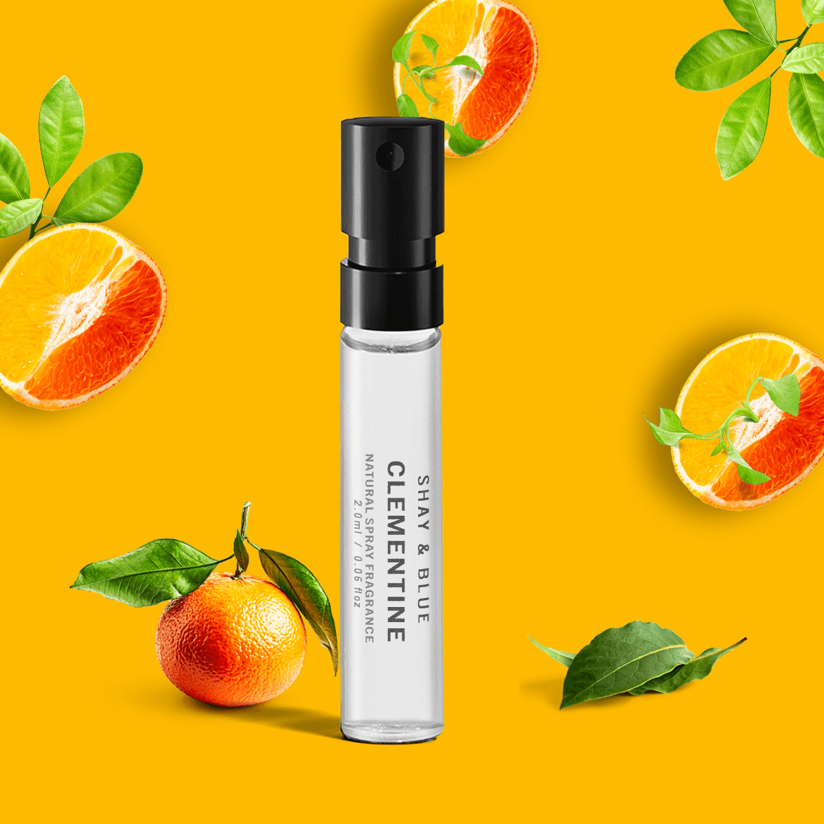 Clementine Sample  – Sun-bright clementine slices shimmer with soft mimosa—light-hearted and citrus-clean.