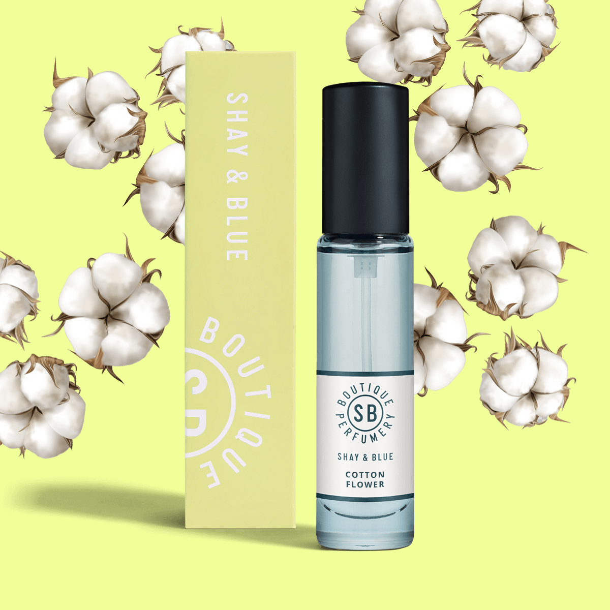 Cotton Flower Limited Edition Fragrance 10ml | Cotton Flower gives free spirited freshness and escapism. Confident Iris breaks from conformity and is soothed with soft Cashmere Woods. | Clean All Gender Fragrance | Shay & Blue