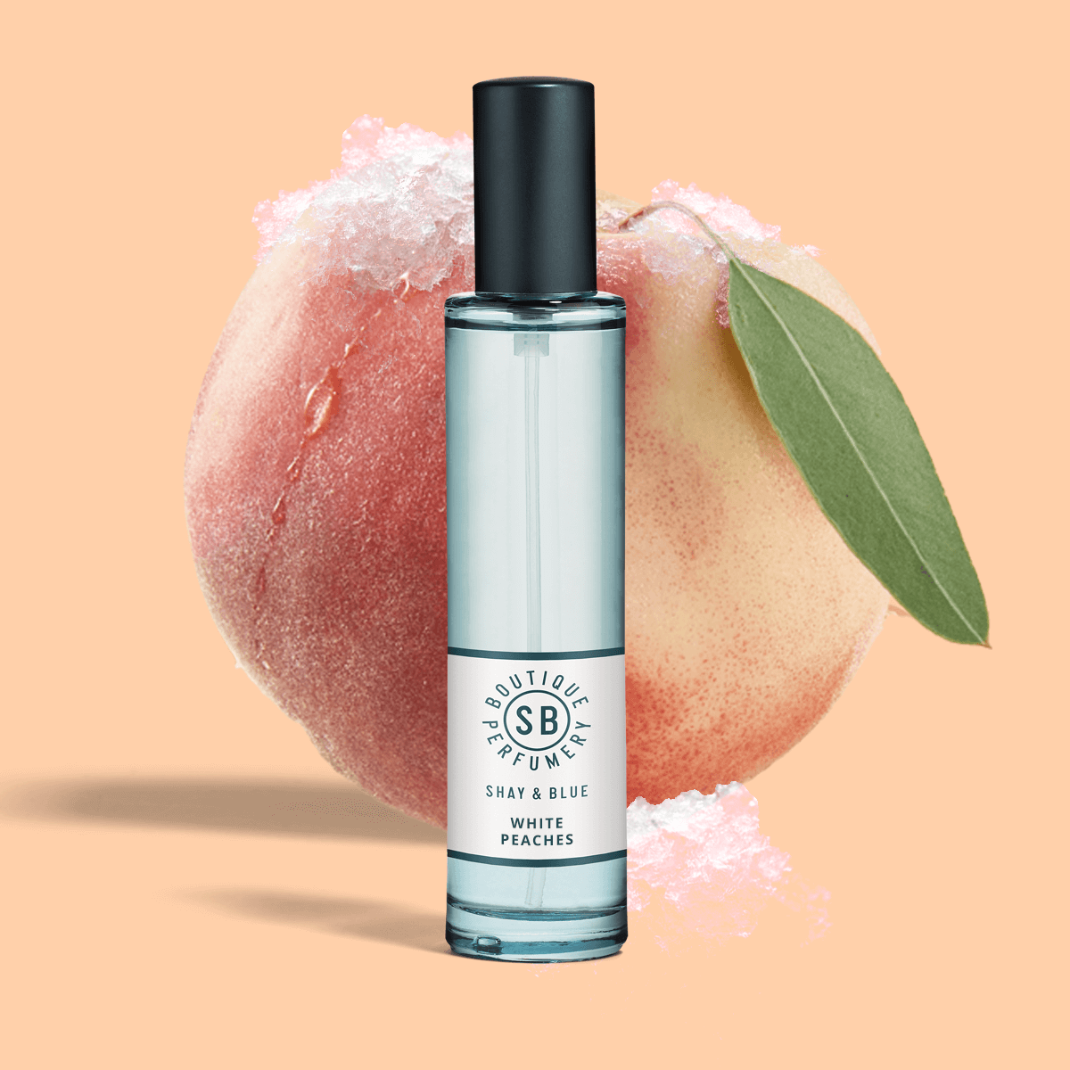White Peaches Fragrance 30ml | Delicate peach, elderflower granita and silver birch. | Clean All Gender Fragrance | Shay & Blue